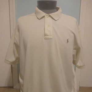 Like New XXL Short Sleeve Cream Polo Shirt